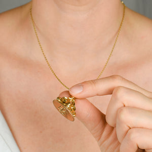 vintage gold birk's fob pendant 