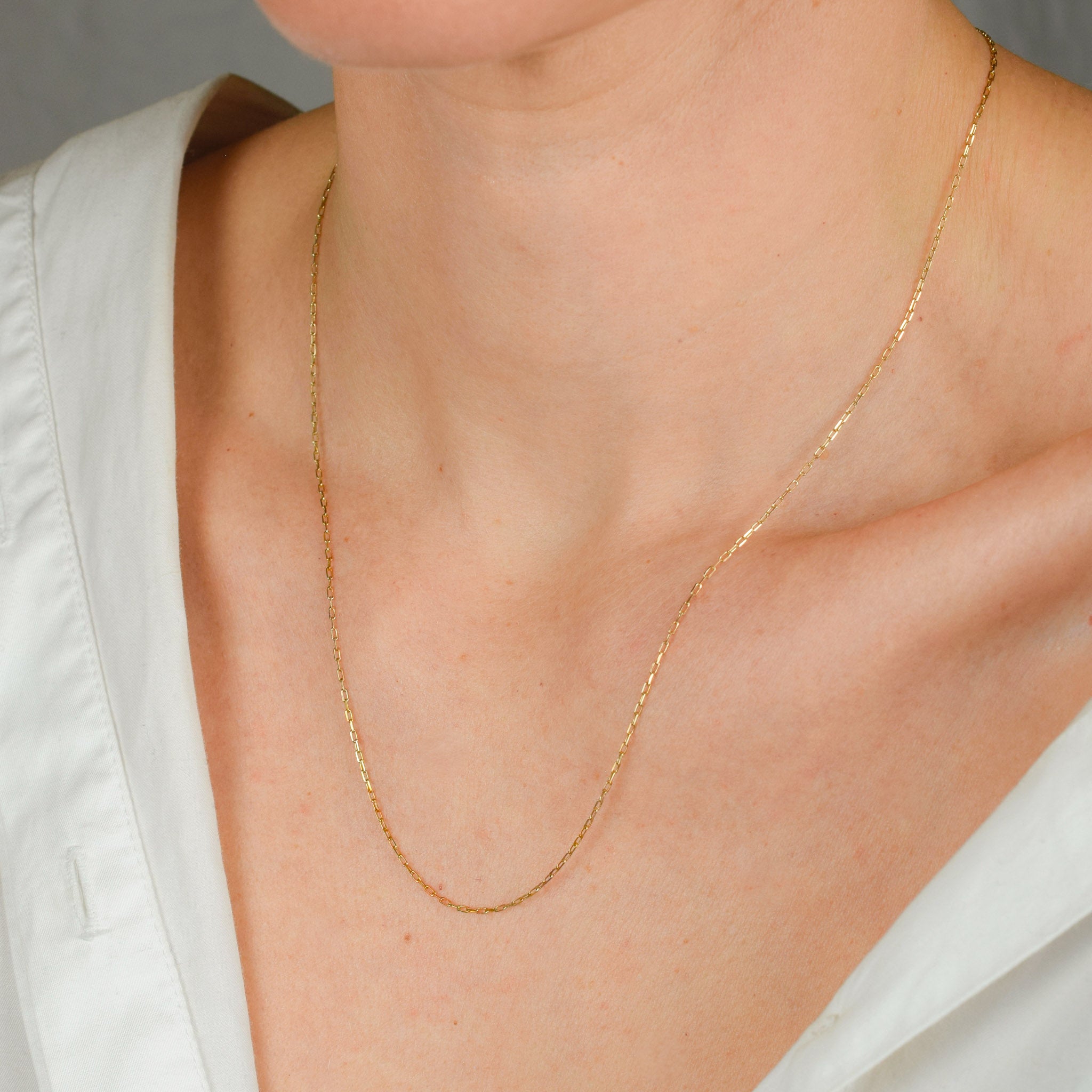 20" Dainty Cable Link Chain Necklace