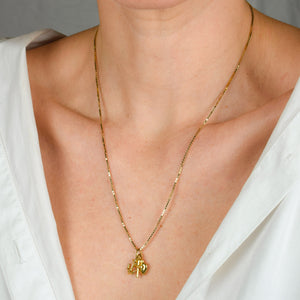 vintage gold faith, hope, and love charm pendant