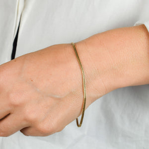 vintage gold wheat link bracelet 