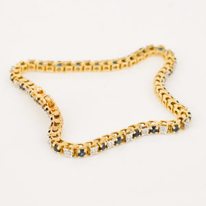 vintage sapphire and diamond tennis bracelet 