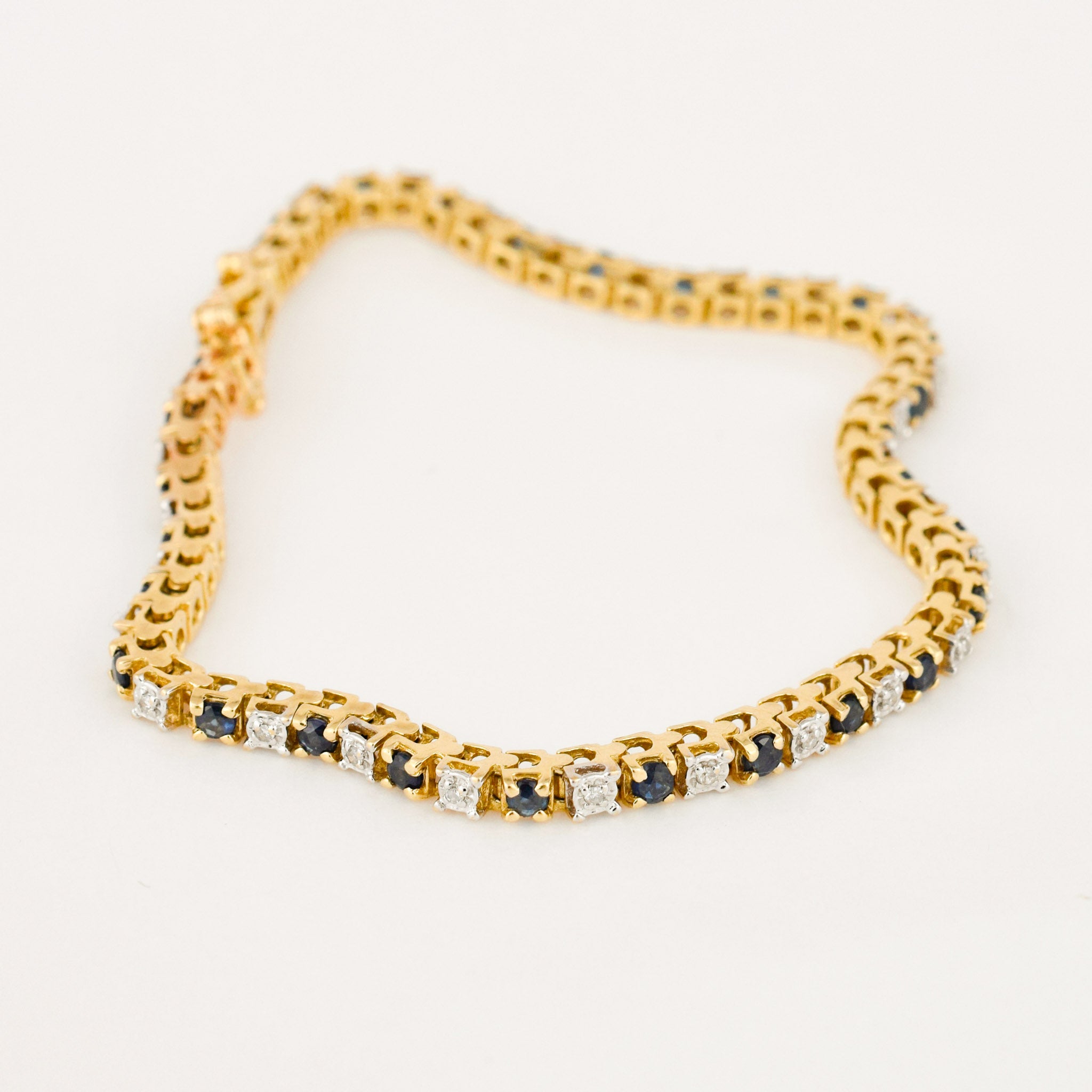 vintage sapphire and diamond tennis bracelet 