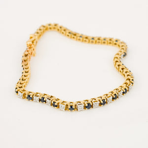 vintage sapphire and diamond tennis bracelet 