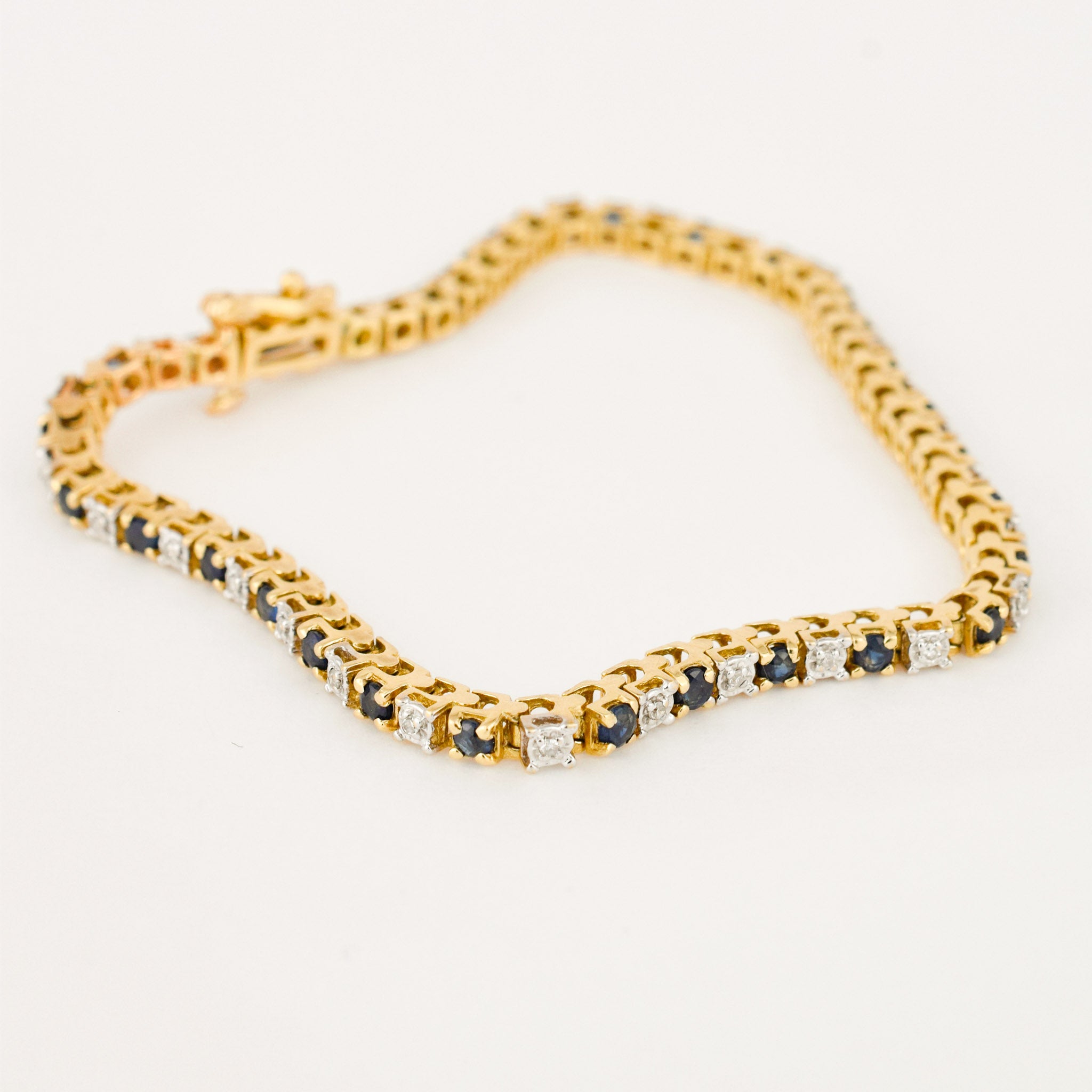 vintage sapphire and diamond tennis bracelet 