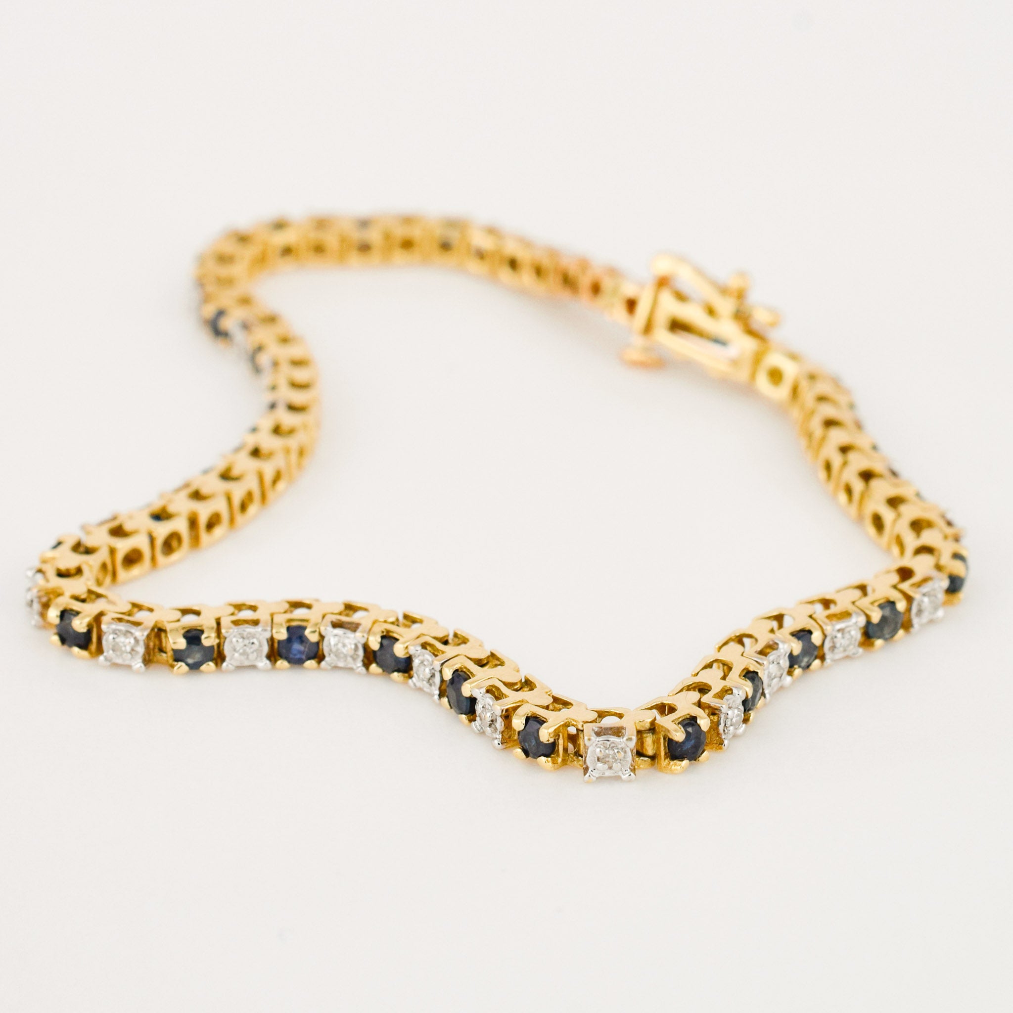 vintage sapphire and diamond tennis bracelet 