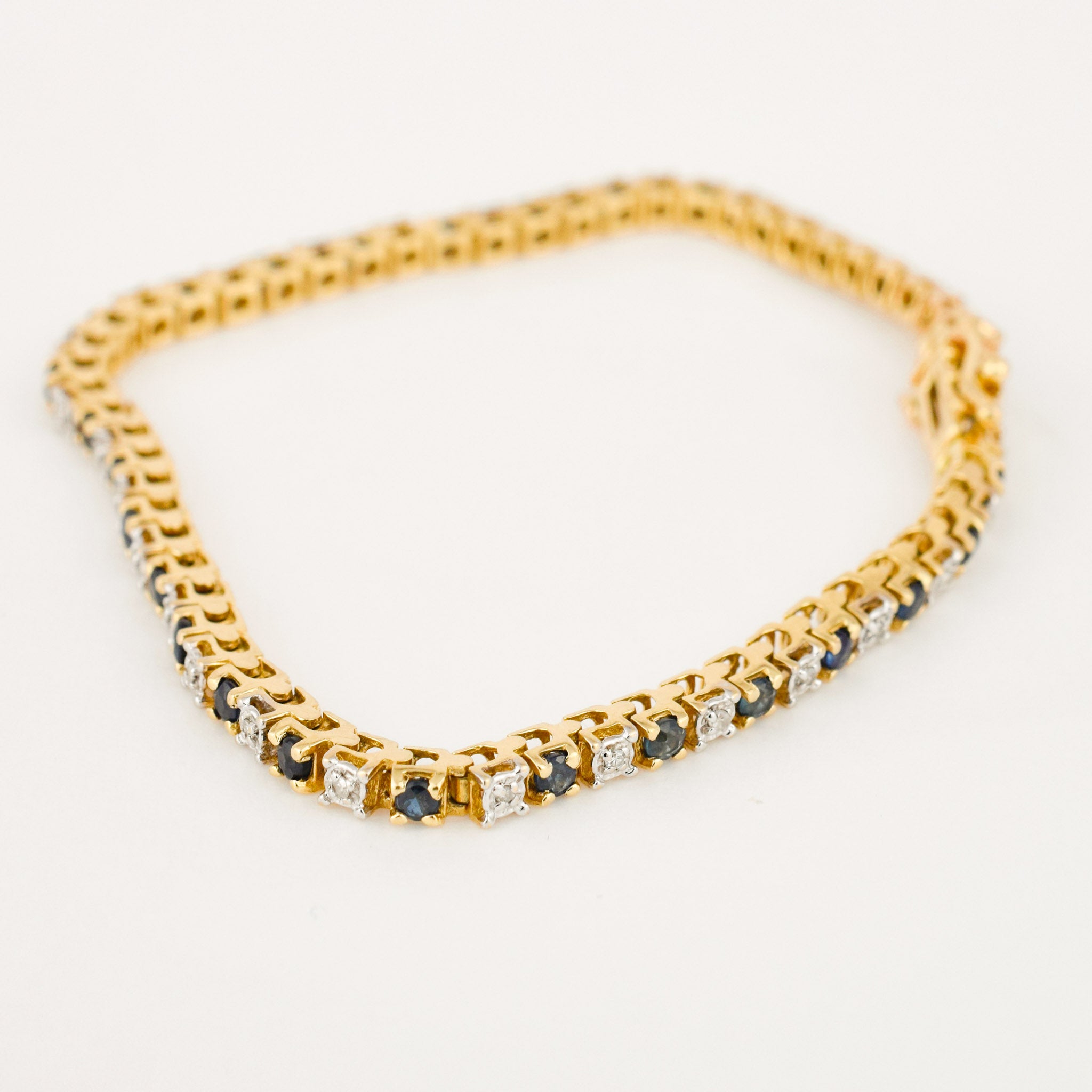 vintage sapphire and diamond tennis bracelet 