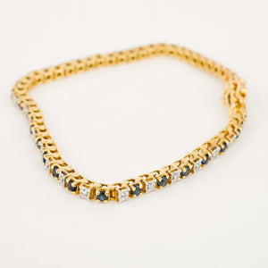 vintage sapphire and diamond tennis bracelet 