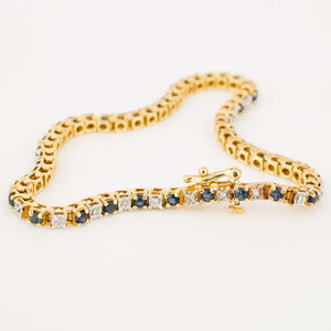 vintage sapphire and diamond tennis bracelet 