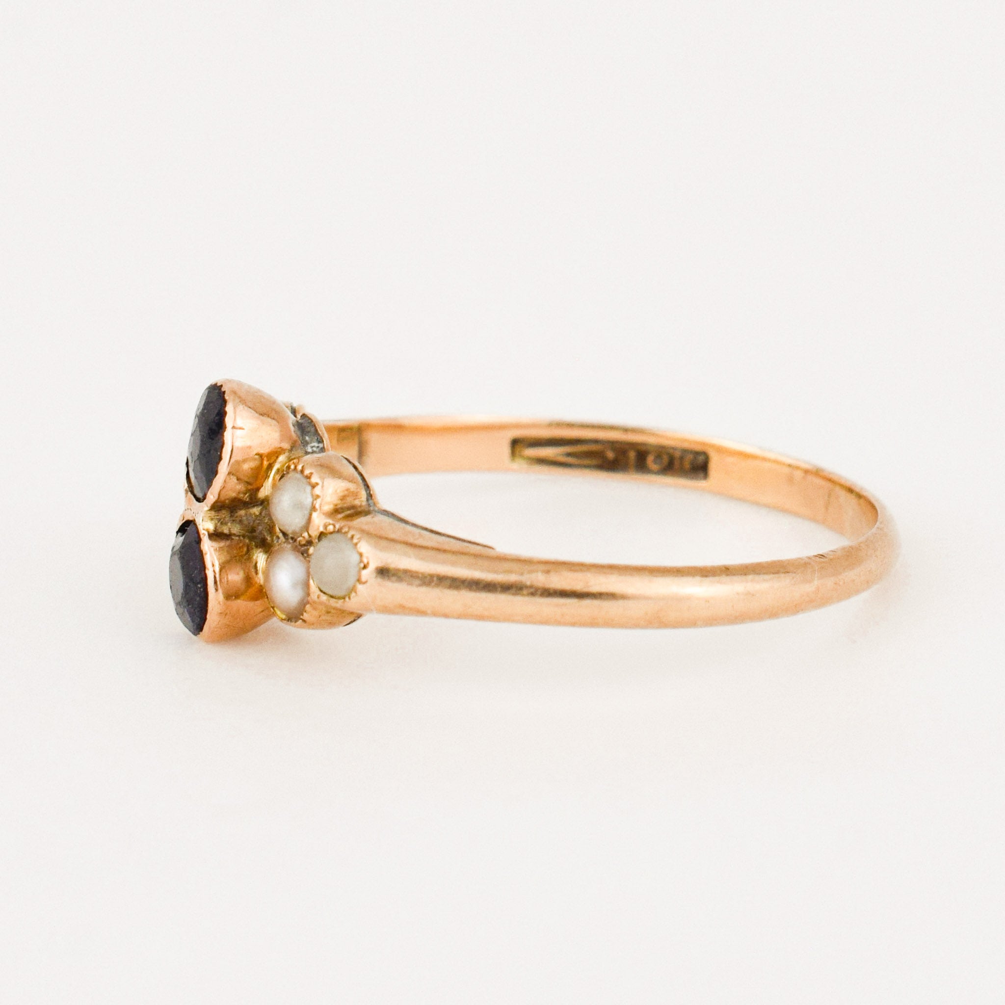 antique sapphire and pearl ring 