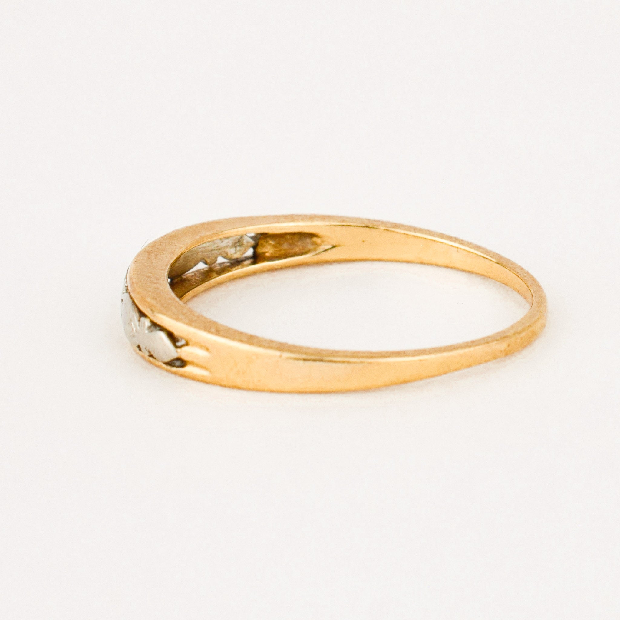 antique two toned wedding band