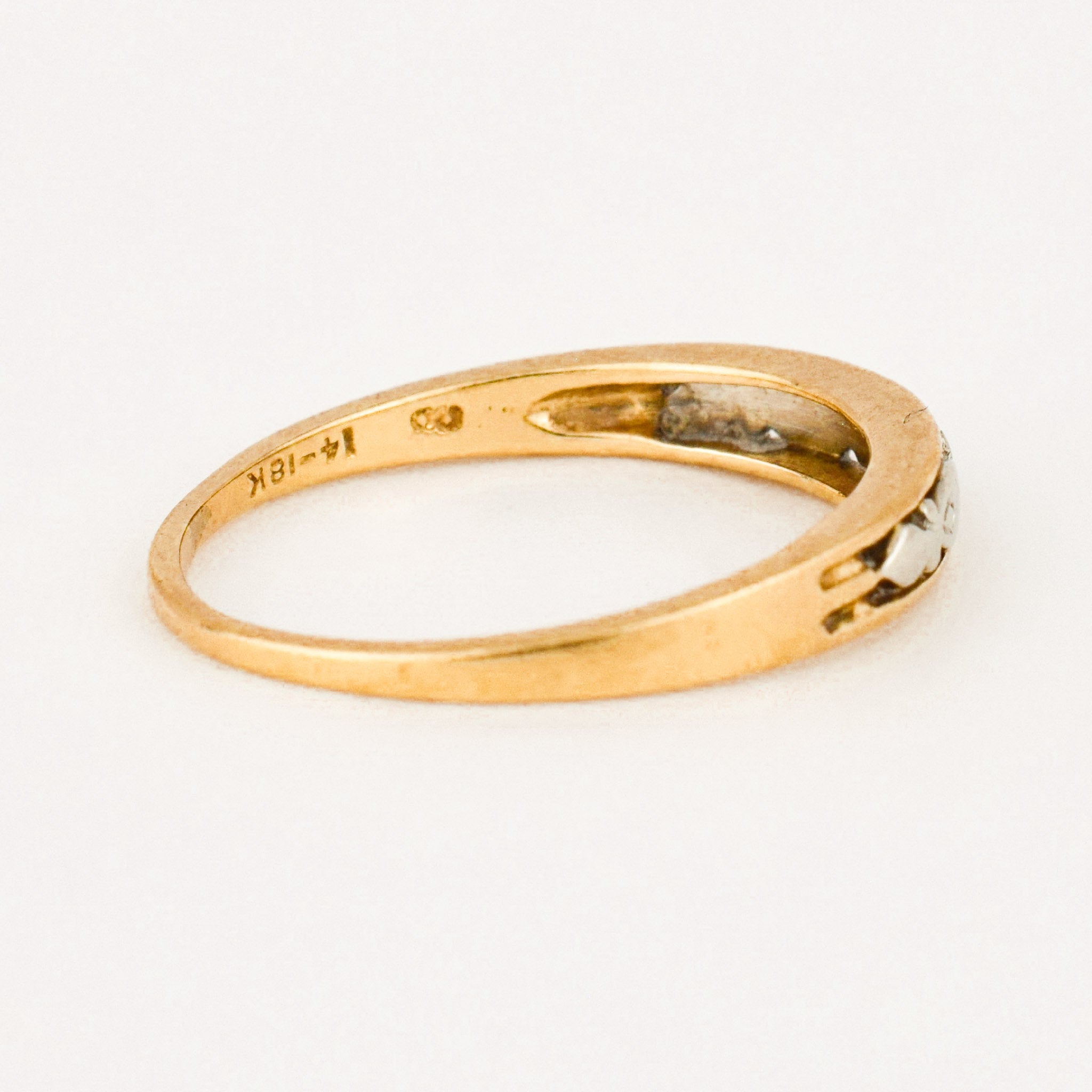 antique two toned wedding band