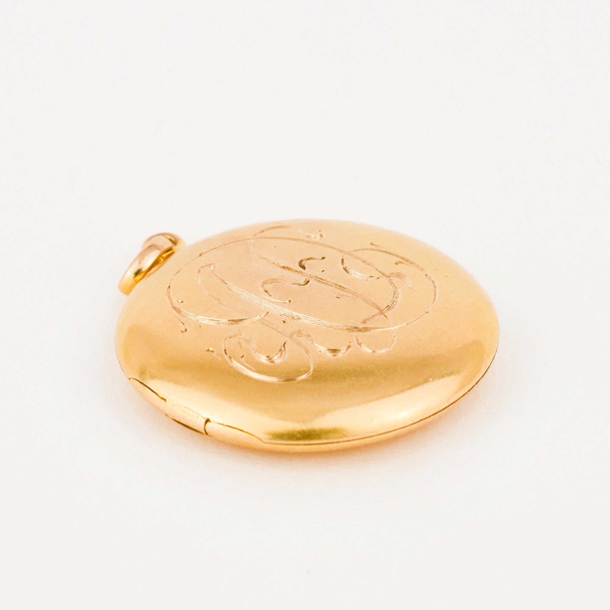 antique 'AD' gold locket