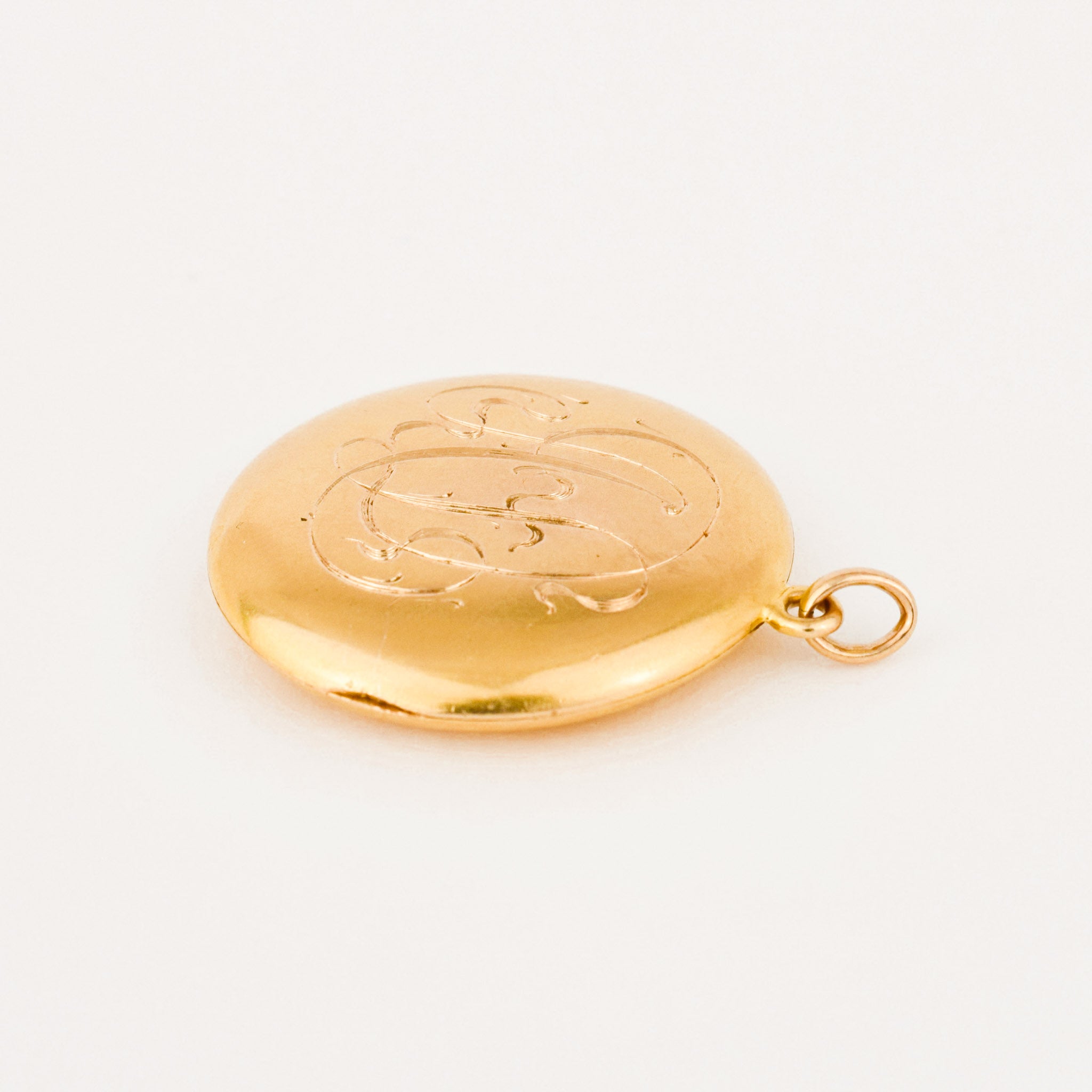 antique 'AD' gold locket