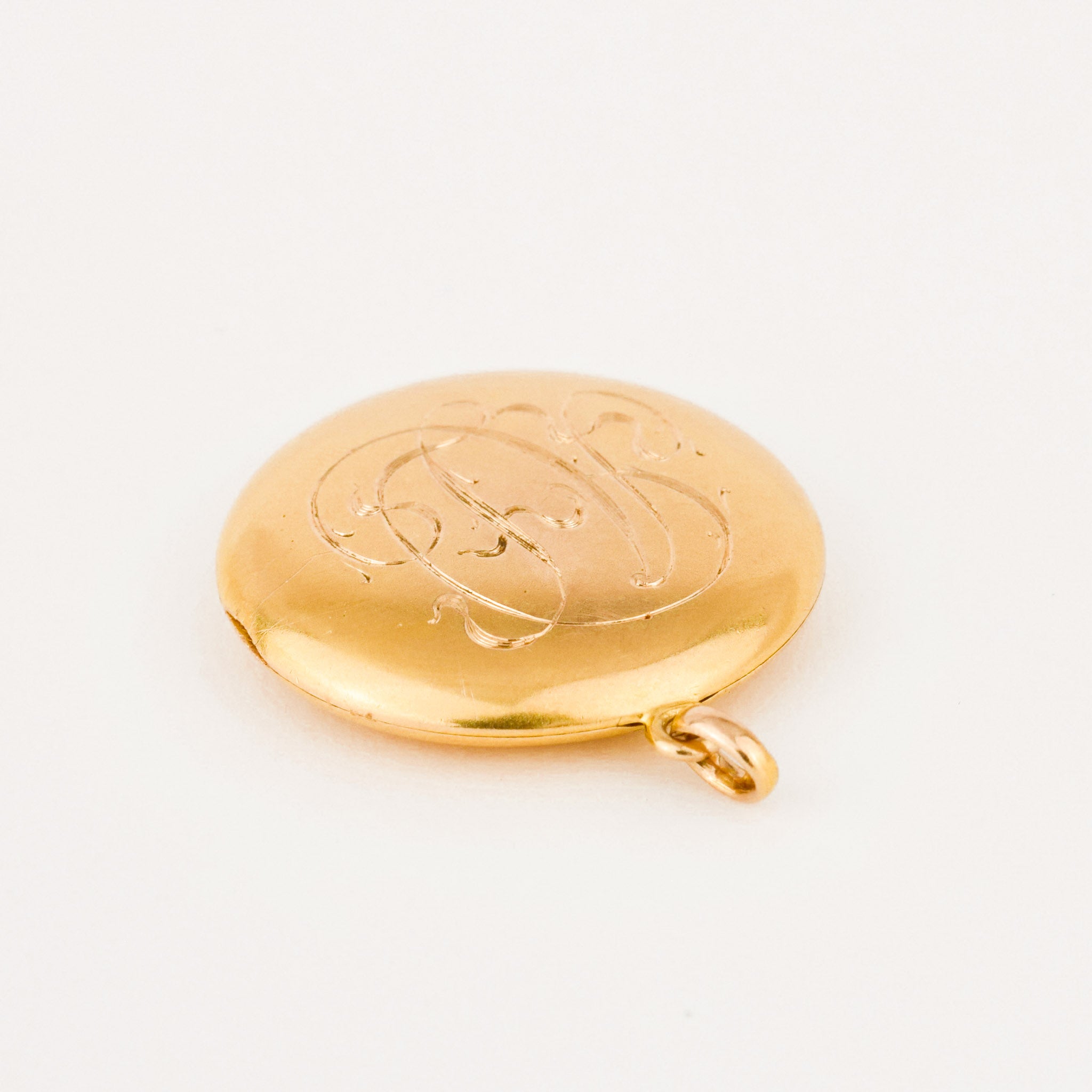 antique 'AD' gold locket
