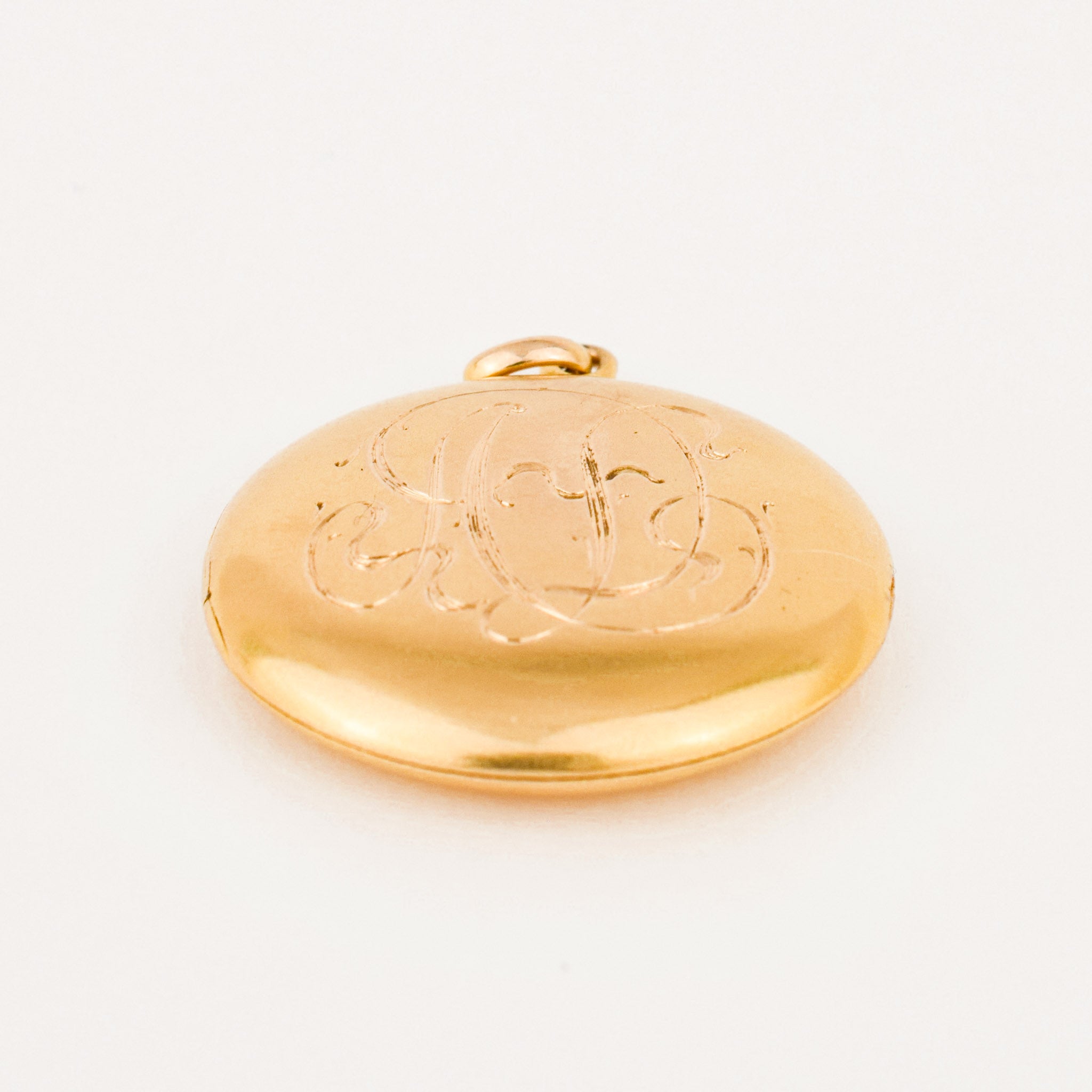 antique 'AD' gold locket