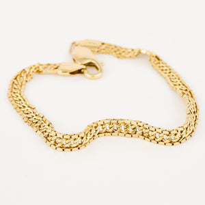 8" Box and Curb Chain Bracelet