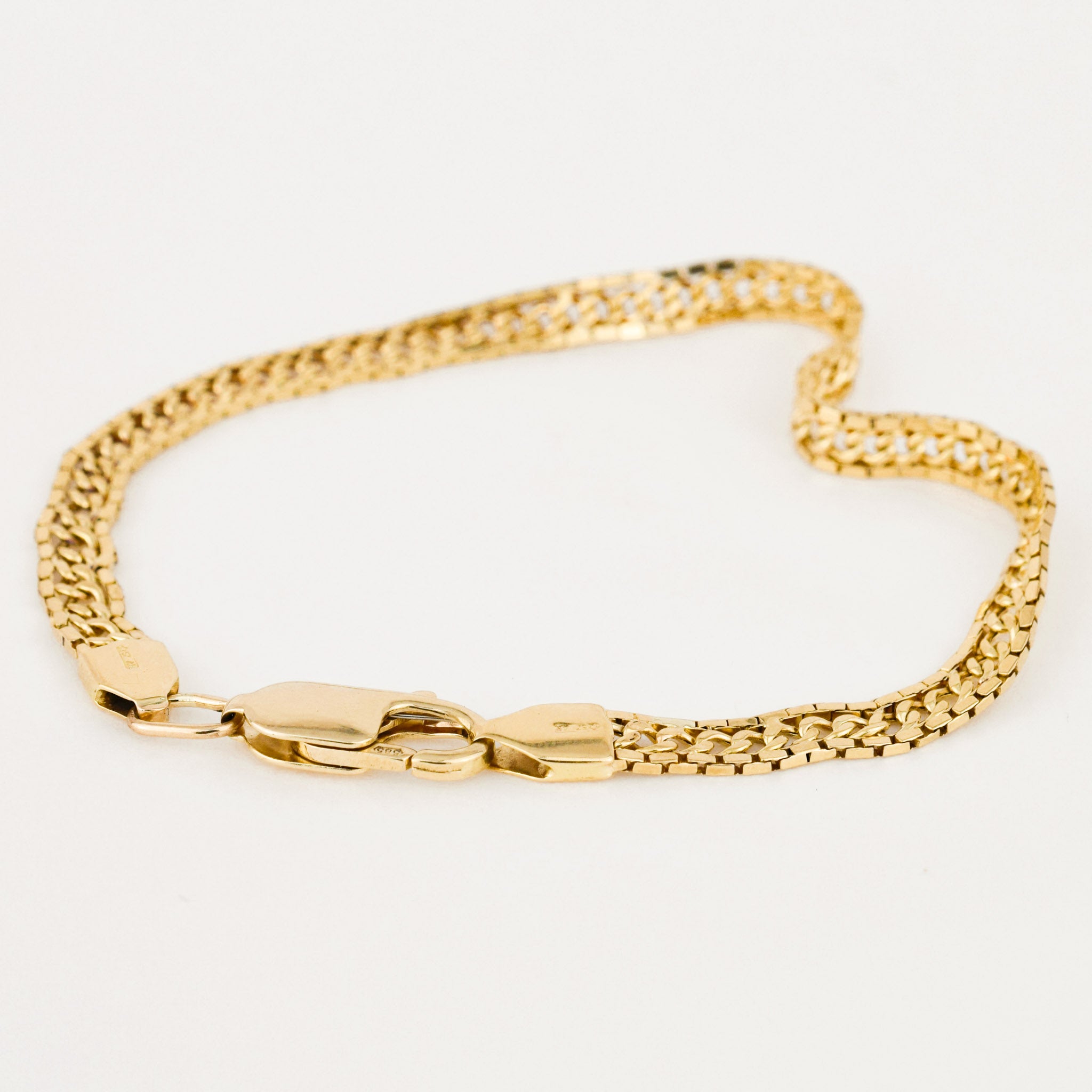 8" Box and Curb Chain Bracelet