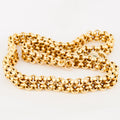 vintage 3-d rolo gold chain necklace