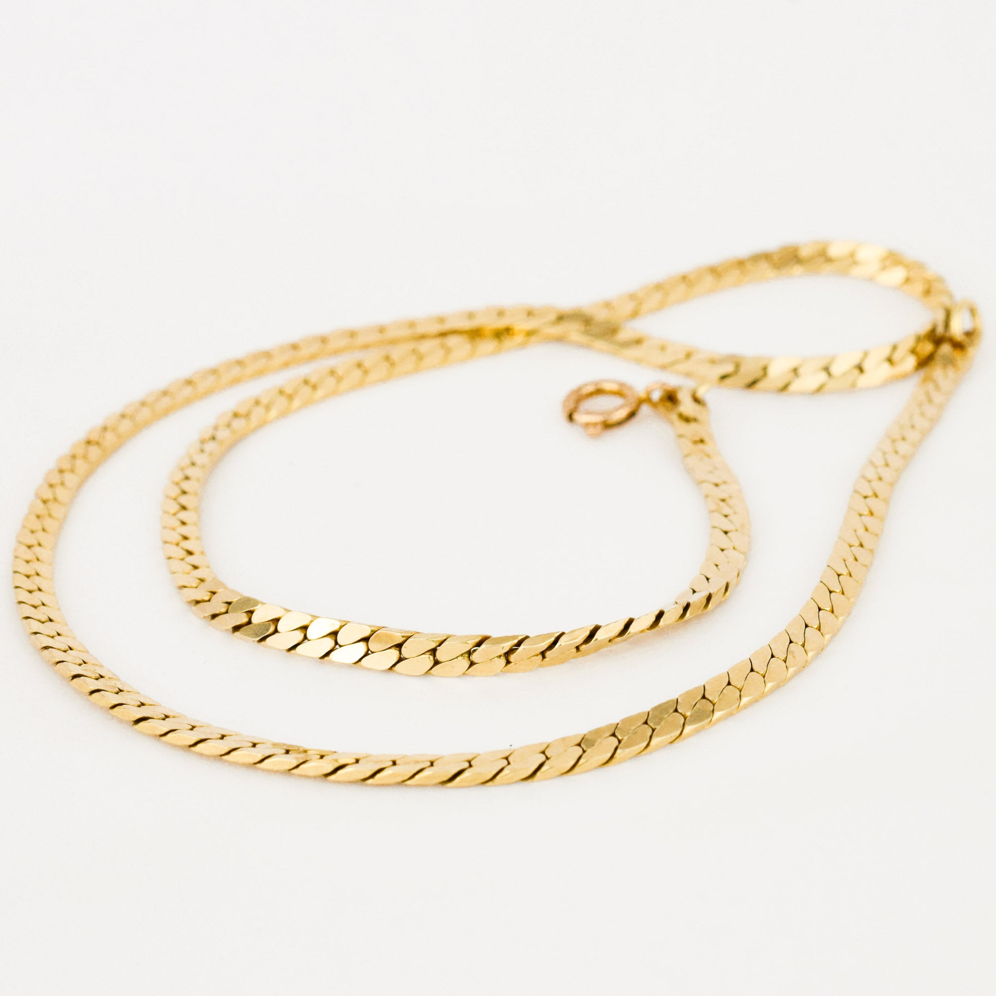 vintage 18" 14k Herringbone Necklace