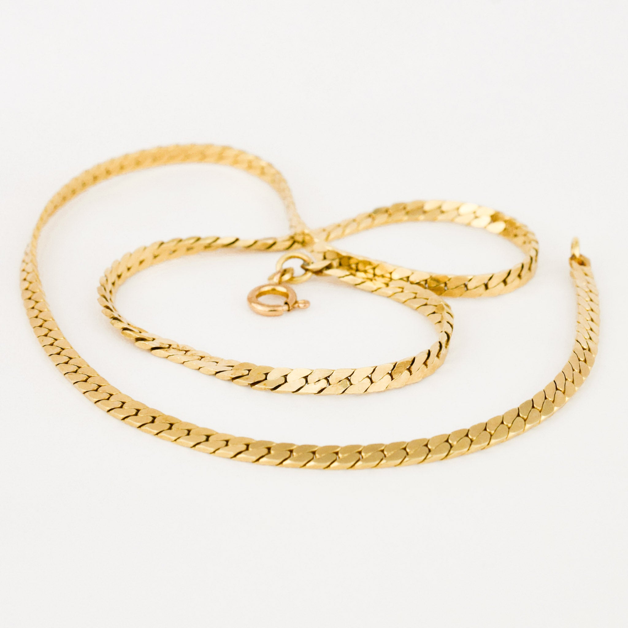 vintage 18" 14k Herringbone Necklace