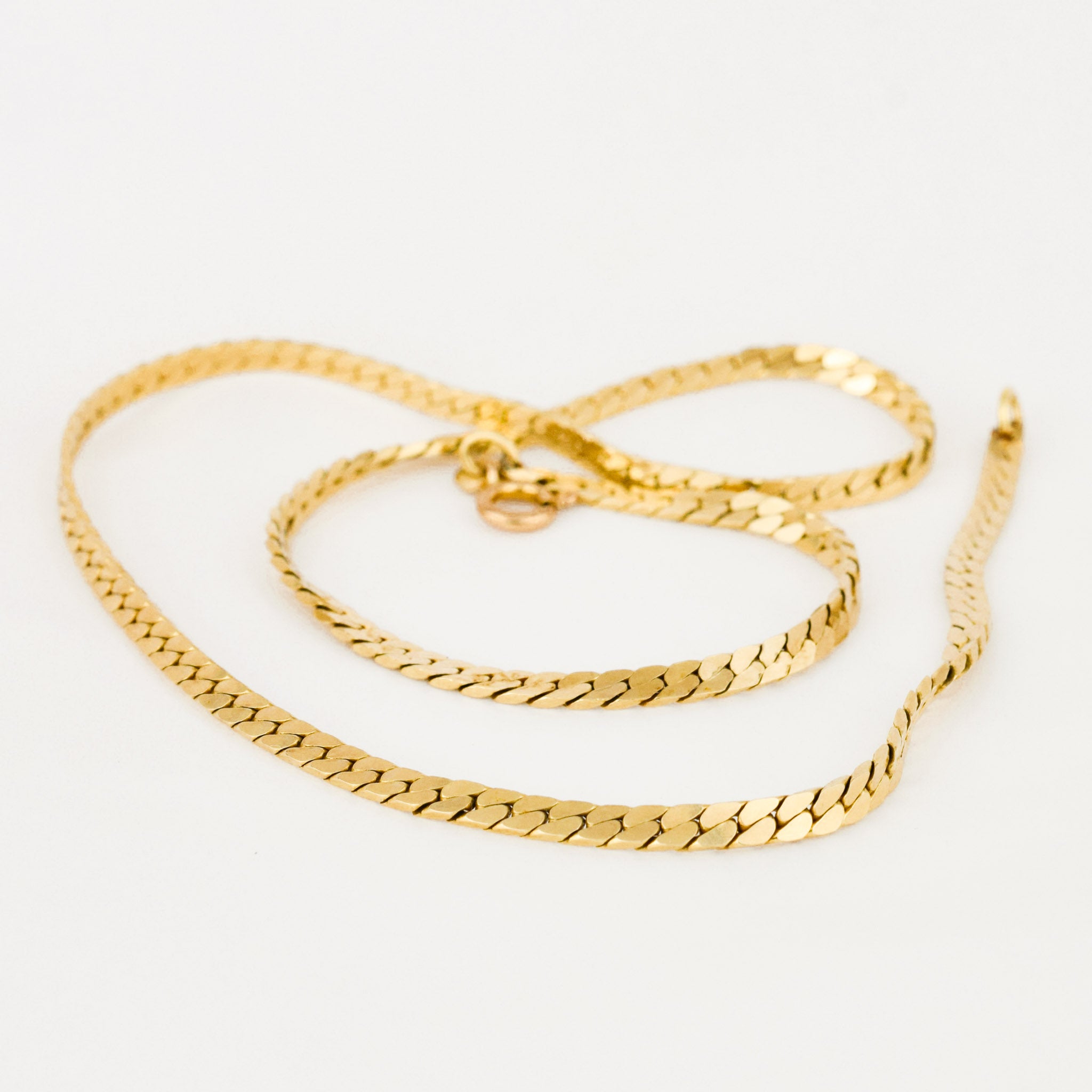 vintage 18" 14k Herringbone Necklace