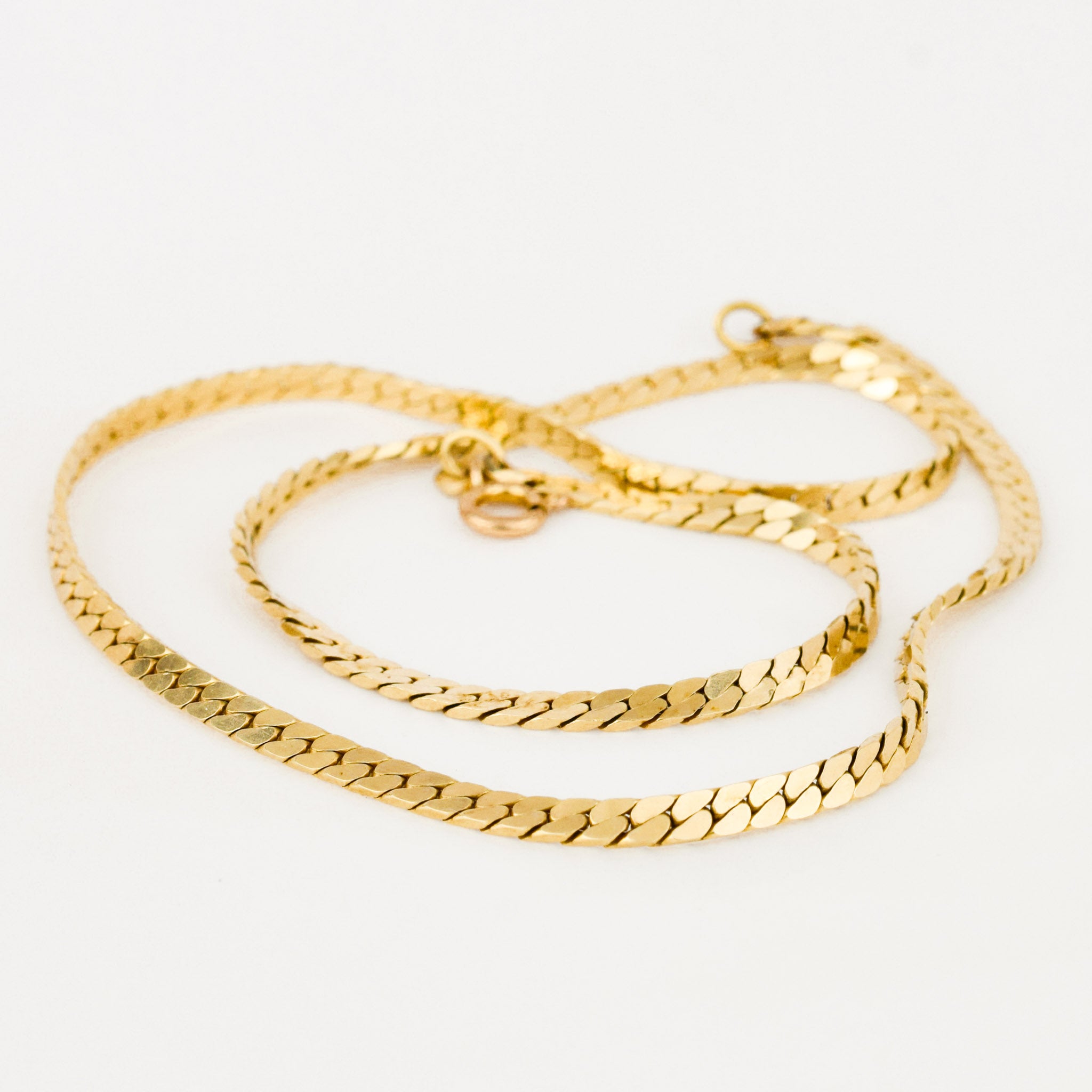 vintage 18" 14k Herringbone Necklace
