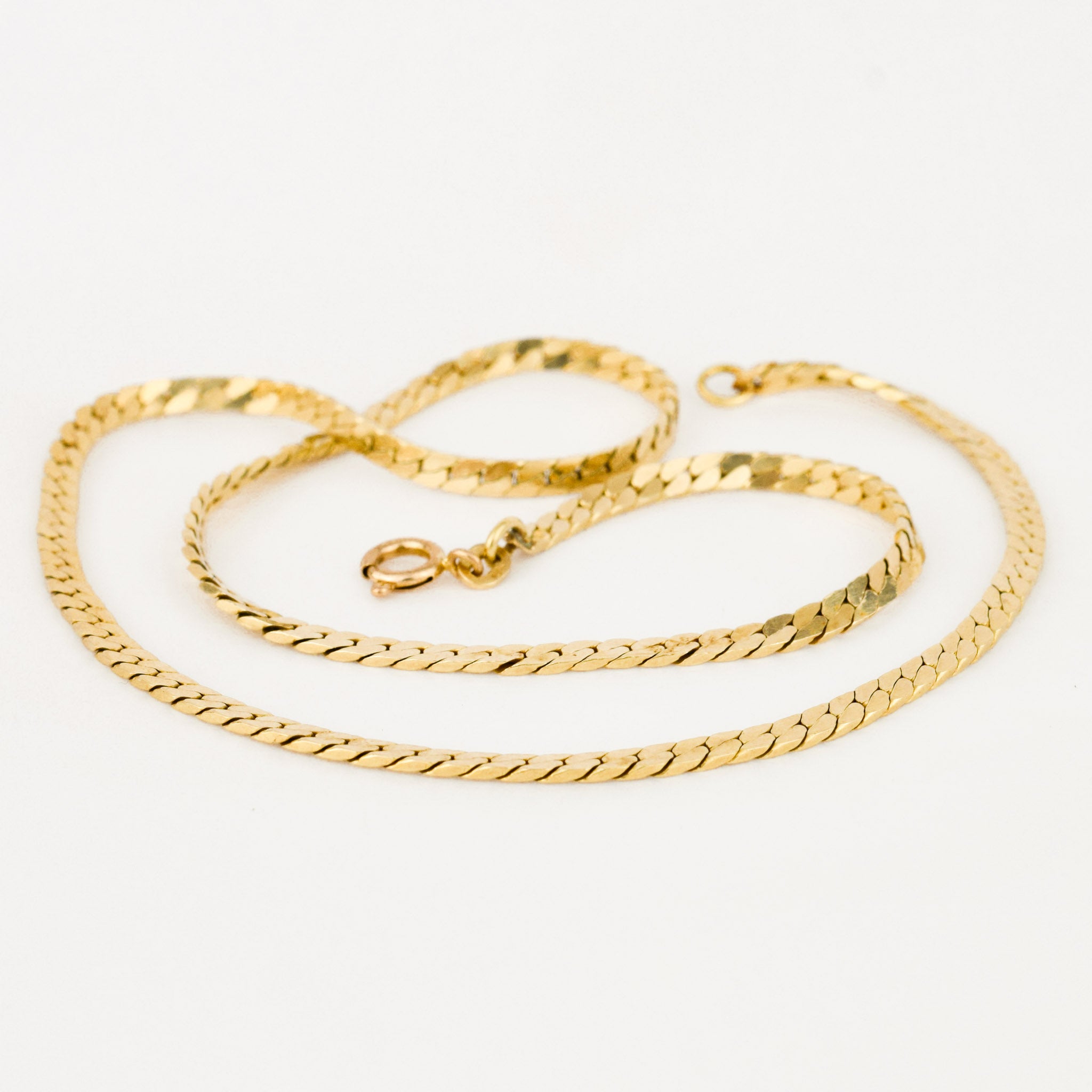 vintage 18" 14k Herringbone Necklace