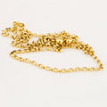 vintage gold rolo adjustable chain necklace