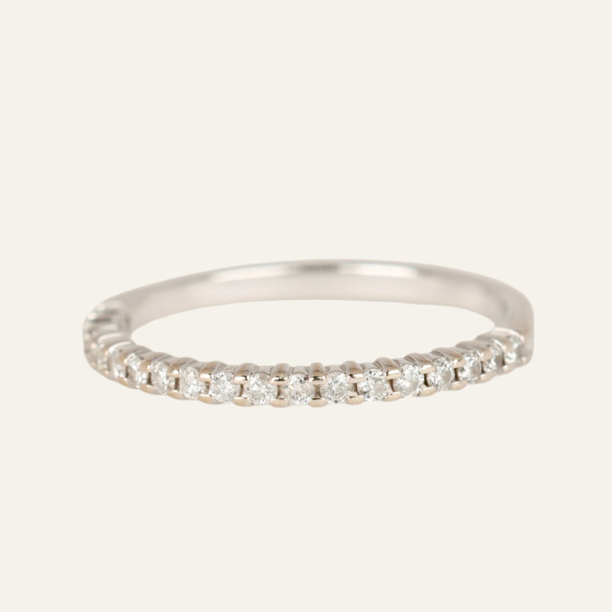 White Gold Diamond Half Eternity Band