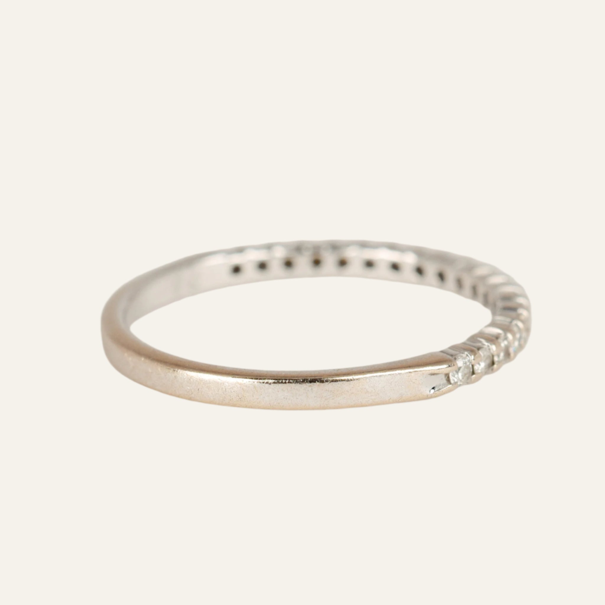 White Gold Diamond Half Eternity Band