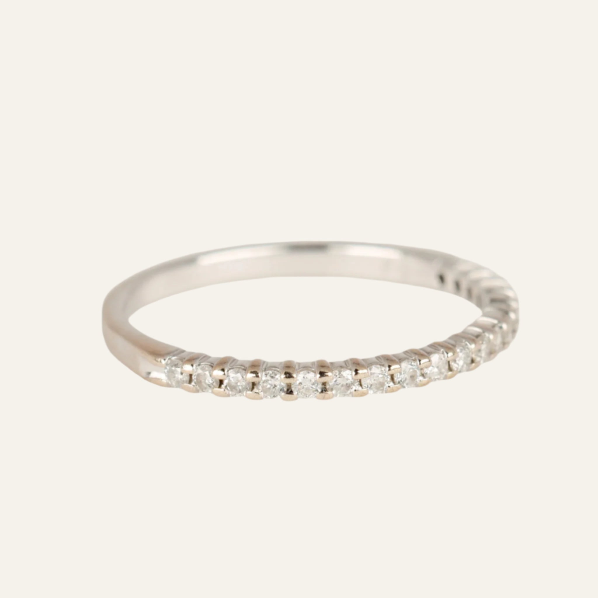 White Gold Diamond Half Eternity Band