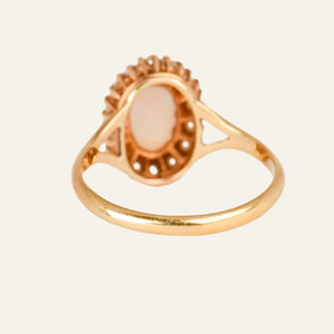 Opal and Seed Pearl Ring