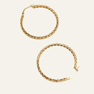 33mm Sparkly Gold Hoops