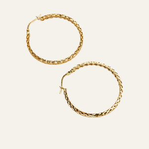33mm Sparkly Gold Hoops
