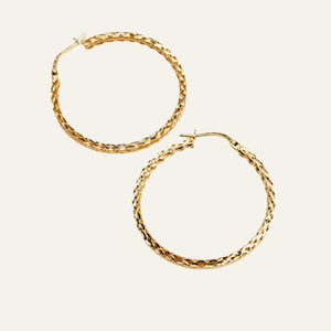 33mm Sparkly Gold Hoops