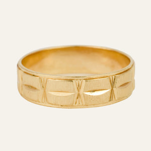 5.3 mm Etched Gold Band