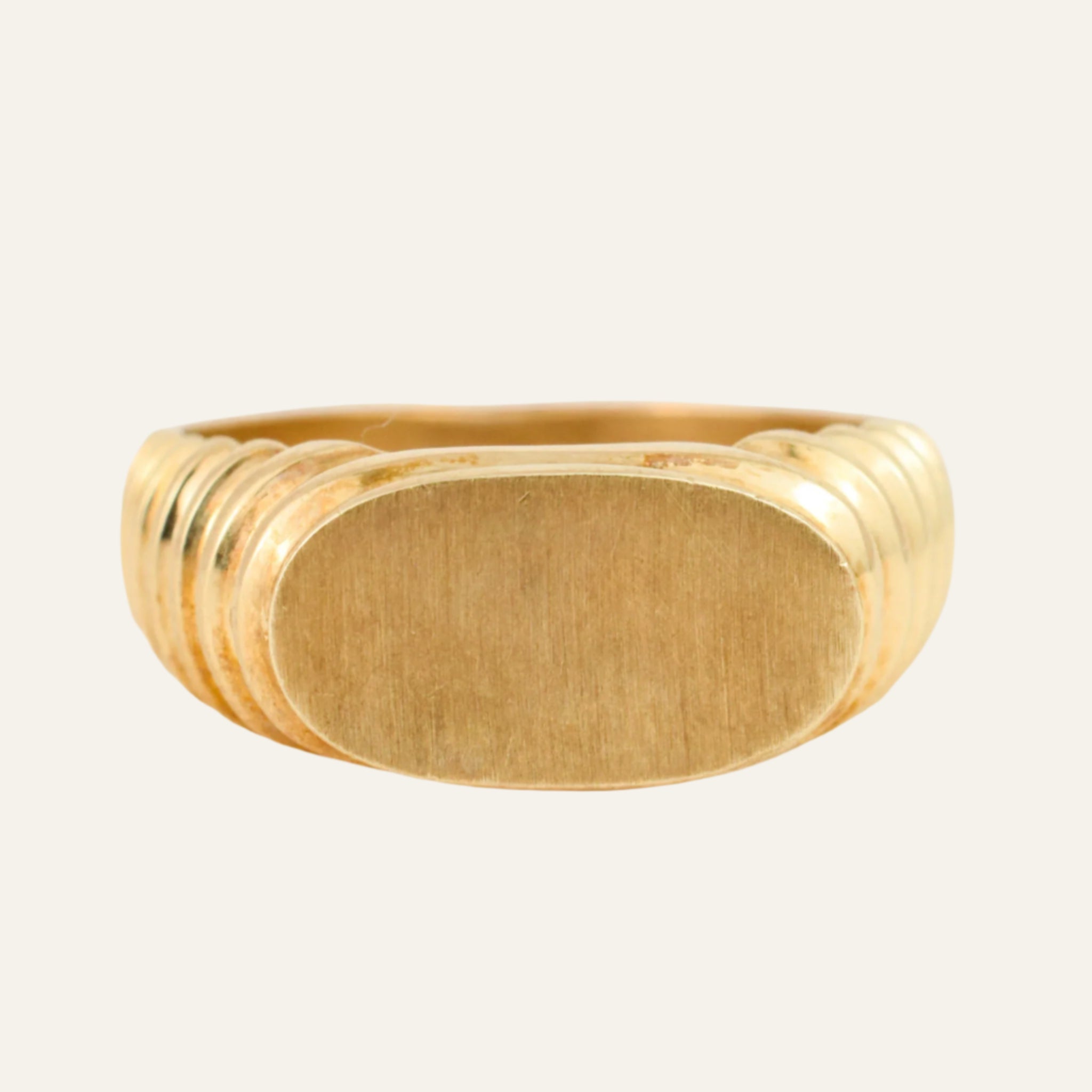 Graduated Step Blank Gold Signet