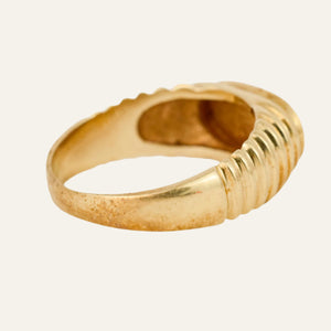Graduated Step Blank Gold Signet