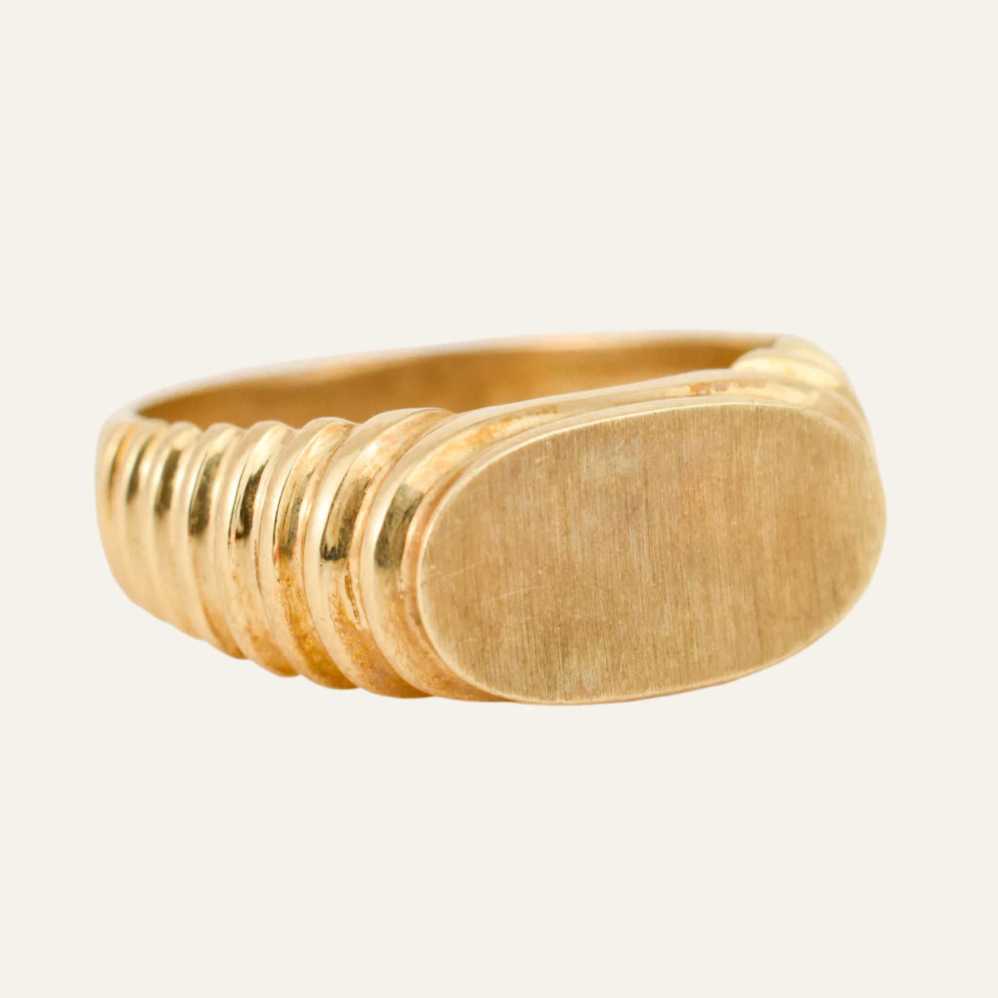 Graduated Step Blank Gold Signet