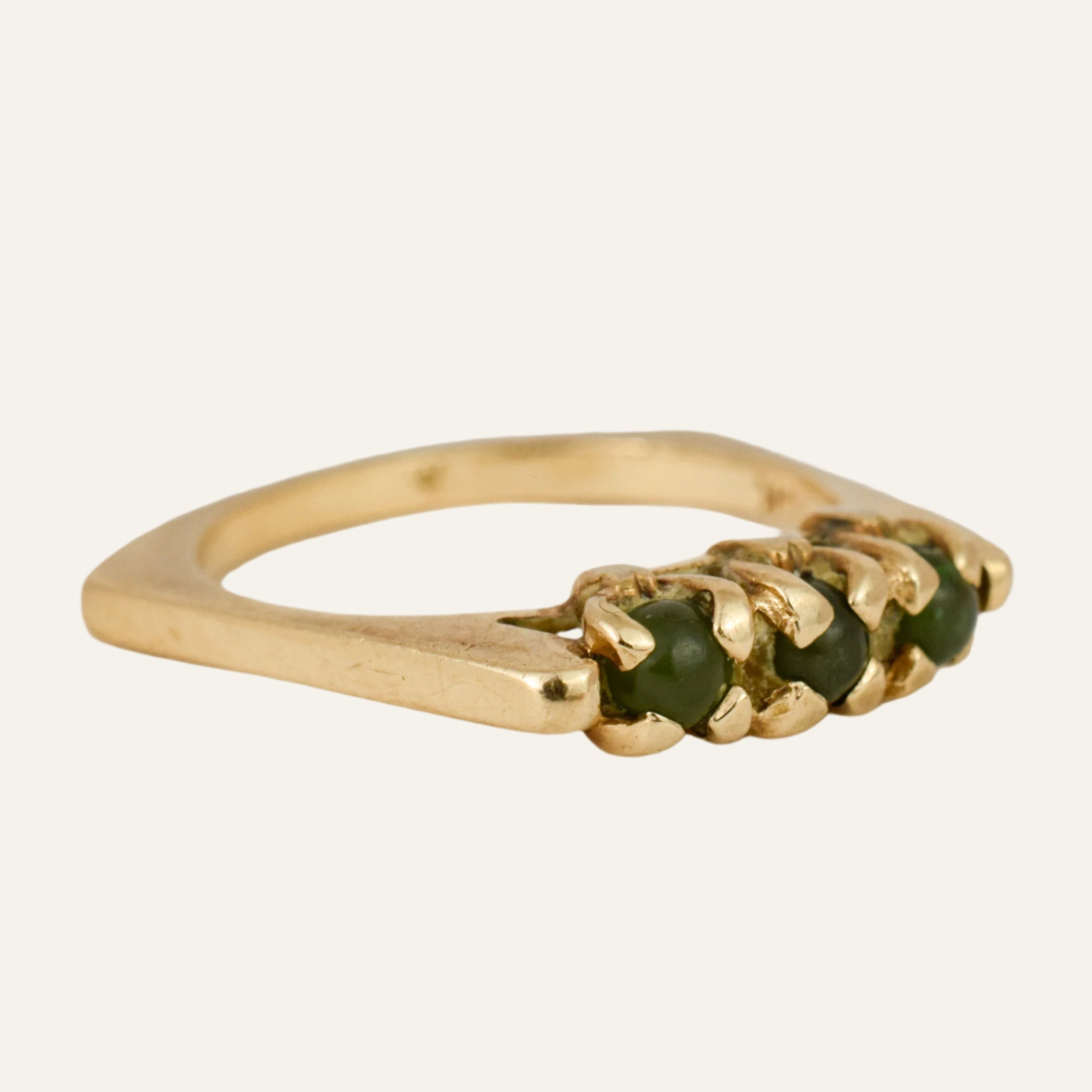 Jade Trilogy Ring