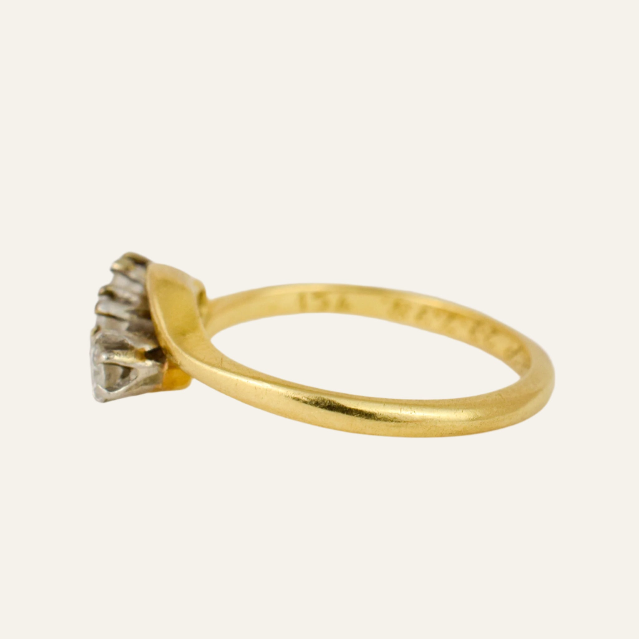 Antique Diamond Bypass Trilogy Ring