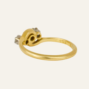 Antique Diamond Bypass Trilogy Ring