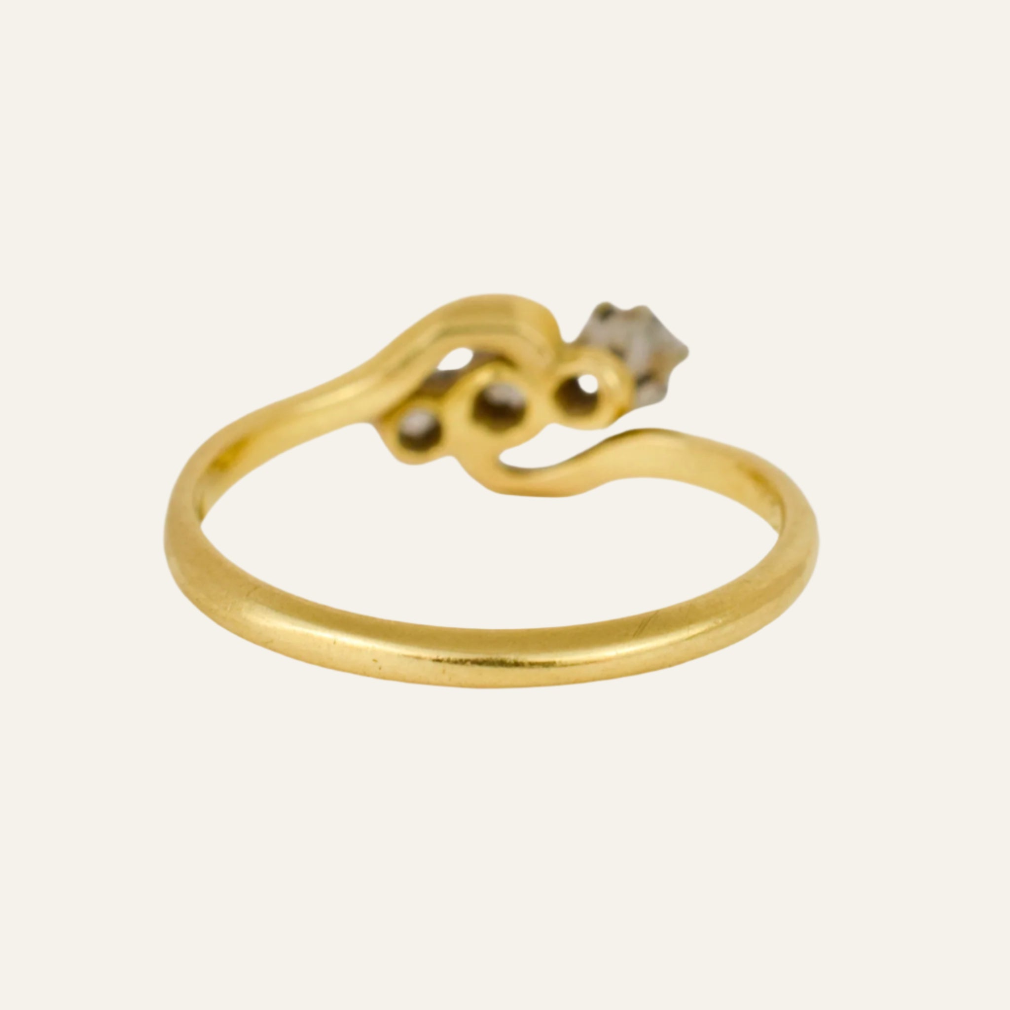 Antique Diamond Bypass Trilogy Ring