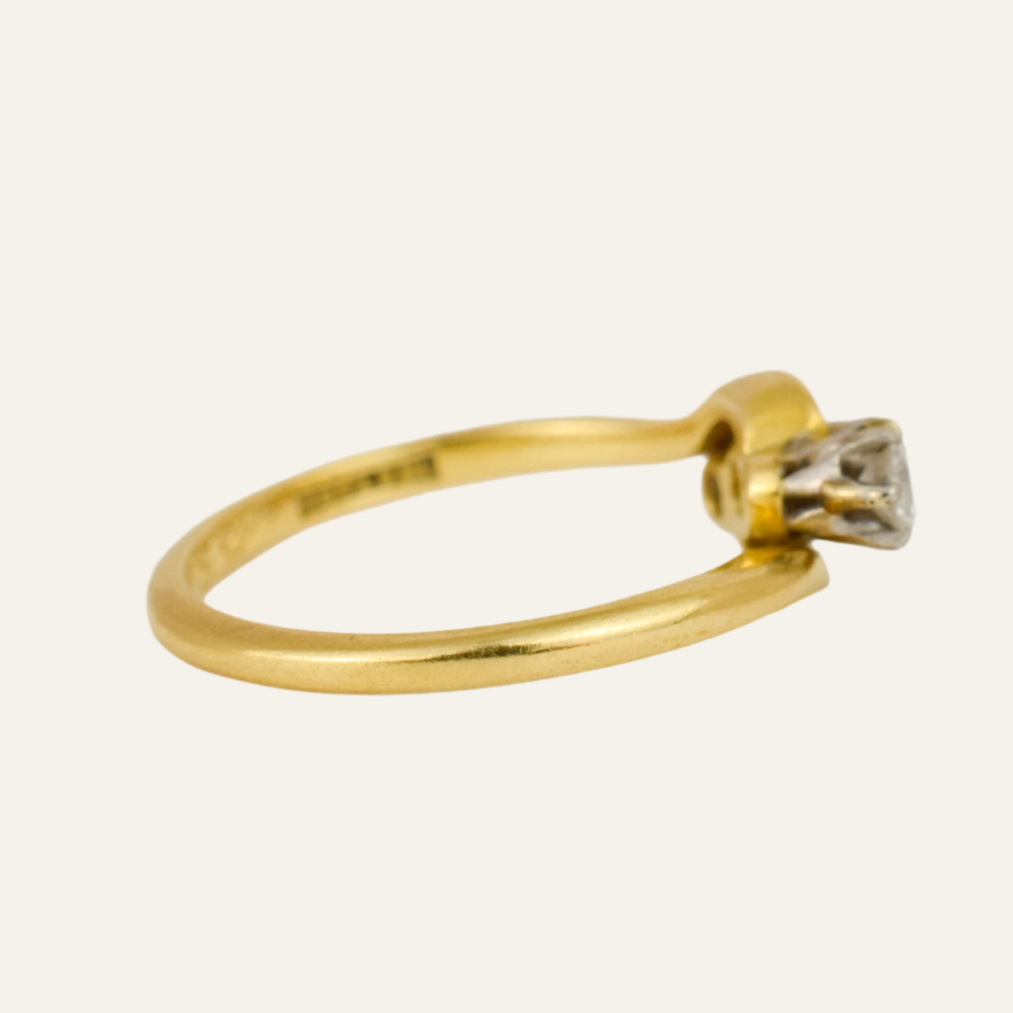 Antique Diamond Bypass Trilogy Ring