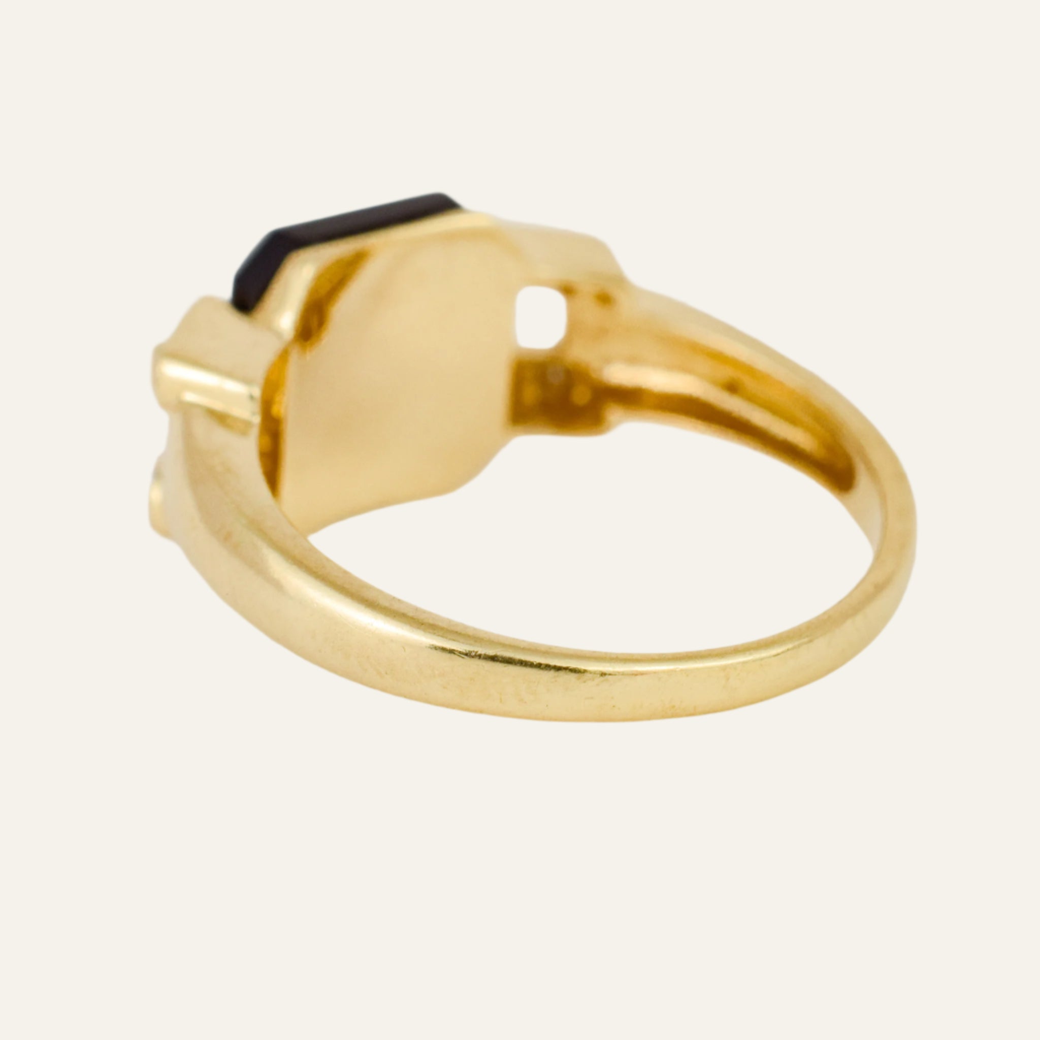 Onyx and Diamond Ring