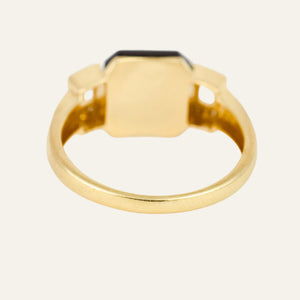 Onyx and Diamond Ring