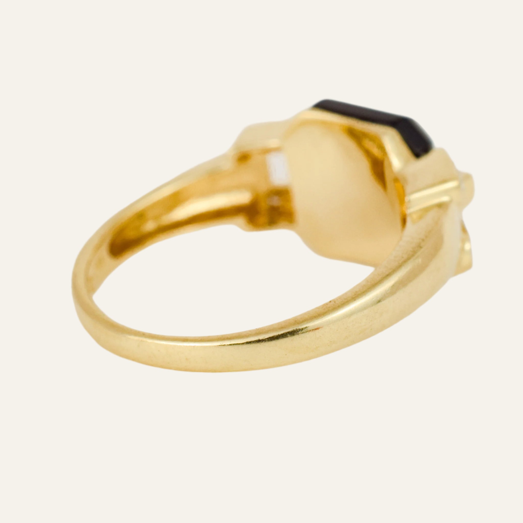 Onyx and Diamond Ring