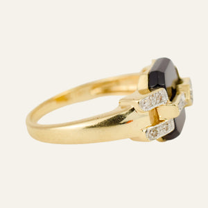 Onyx and Diamond Ring