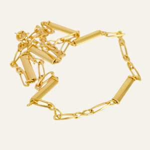 16" Bar and Figaro Necklace