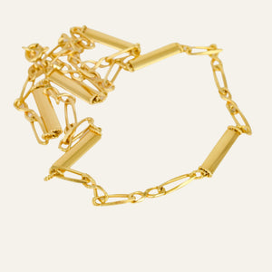 16" Bar and Figaro Necklace